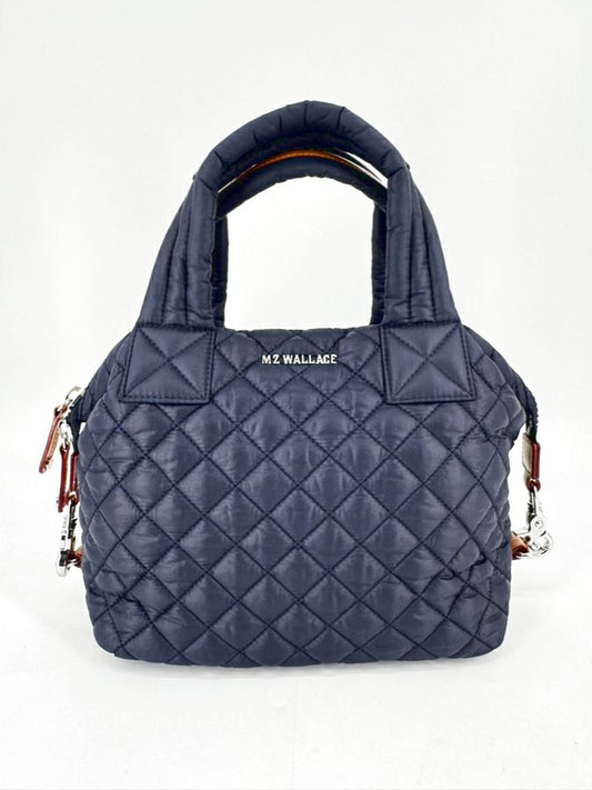 MZ WALLACE Navy Quilted Nylon Purse