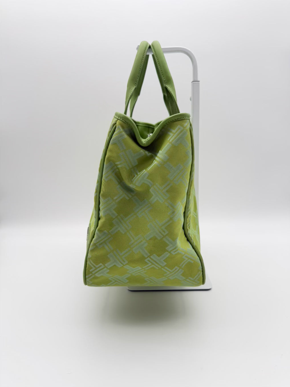 TUMI Green Nylon Monogram Tote Bag