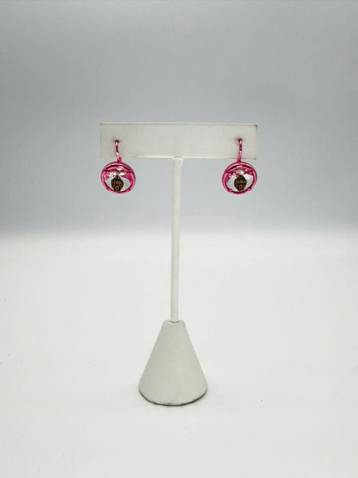 KURT GEIGER Mettalic Pink Earring & Ring Set