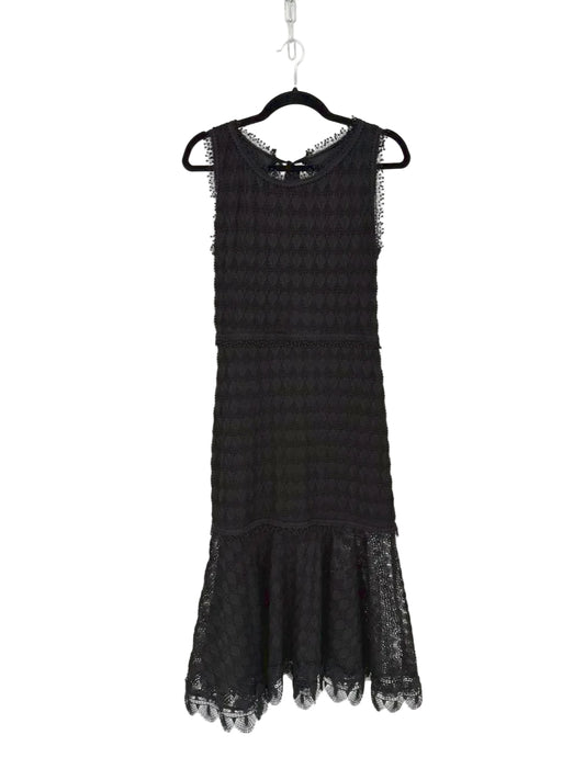 WAIMARI Size M Black Mesh Fringe Sleeveless Maxi-Dress NWT
