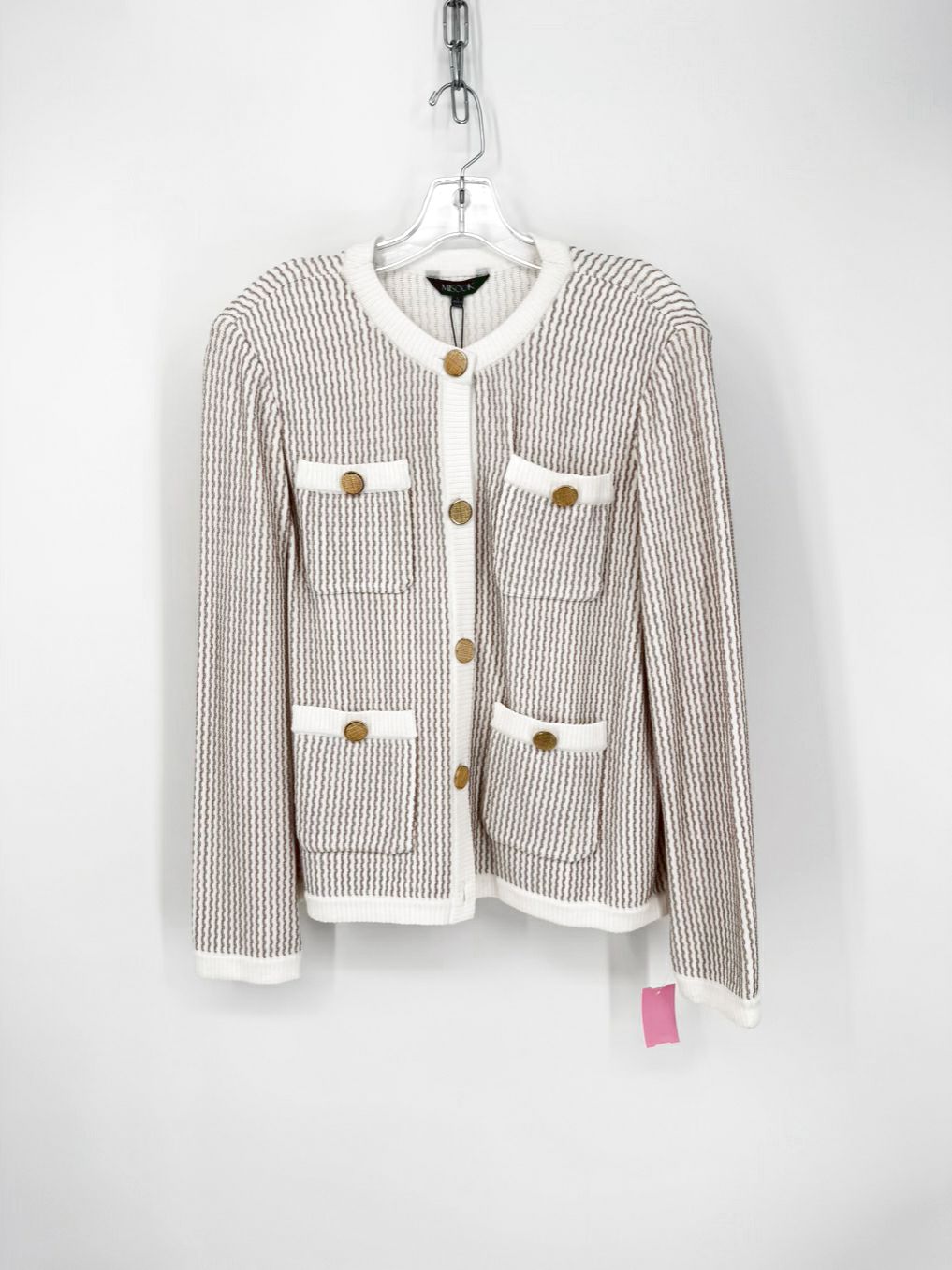 MISOOK Size L Cream Knit Cardigan NWT