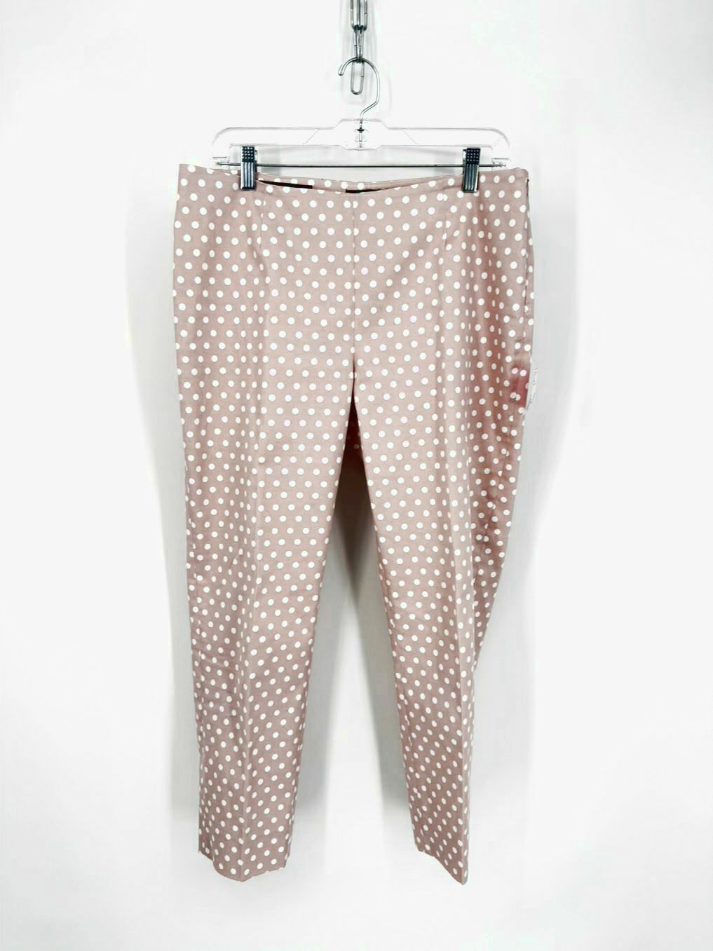 PESERICO Size 48 Blush Print Polka Dot Pants