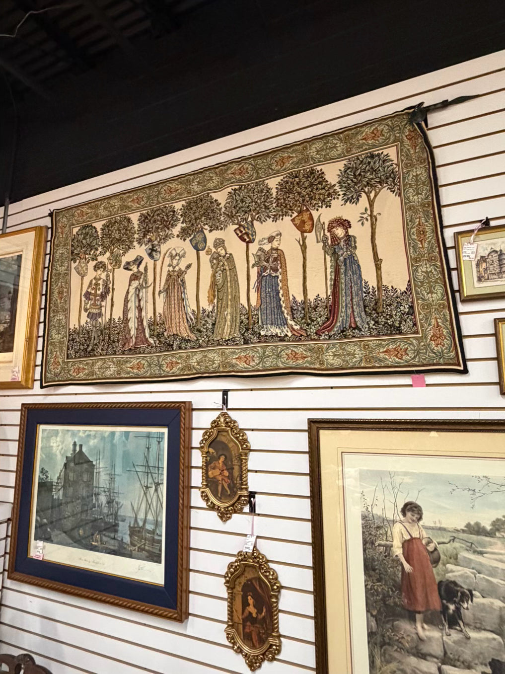 Cream The Nine Worthies Fabric Tapestry