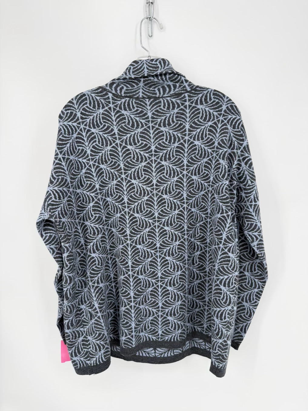 SUNDAY Wmn's Size L Blue & Gray Cowl Neck Knit Top NWT