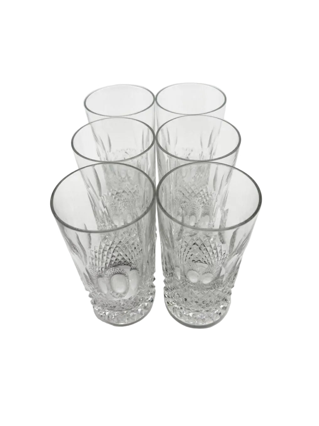 WATERFORD Colleen Short Stem Clear Crystal Set Of 6 Highball Glasses