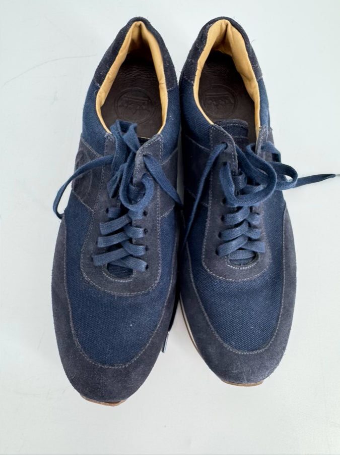 PETER MILLAR Size 10 Navy Suede Sneakers