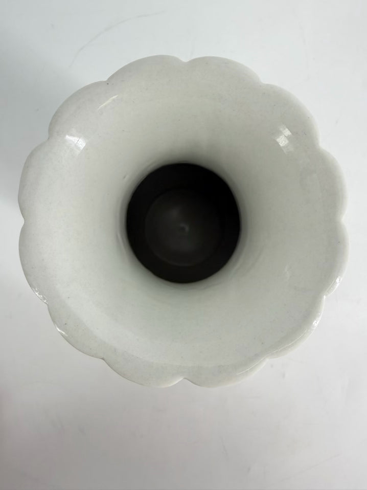 VINTAGE Rust & White Porcelain Vase