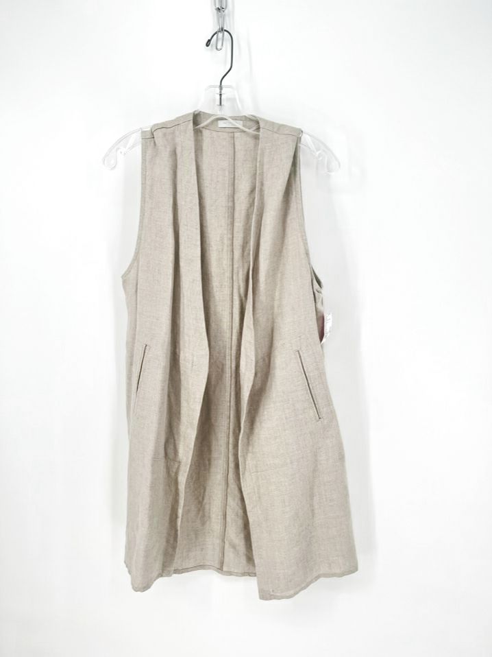 FOG LINEN WORK Size  OSFM Taupe Linen Vest