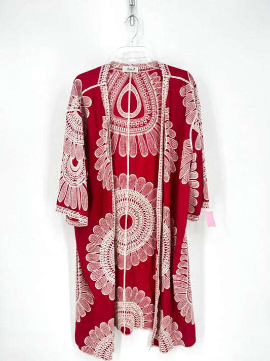 ANIS.A Size L Berry Embroidered Duster
