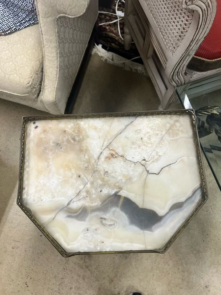 Marble & Brass French Occasional Table