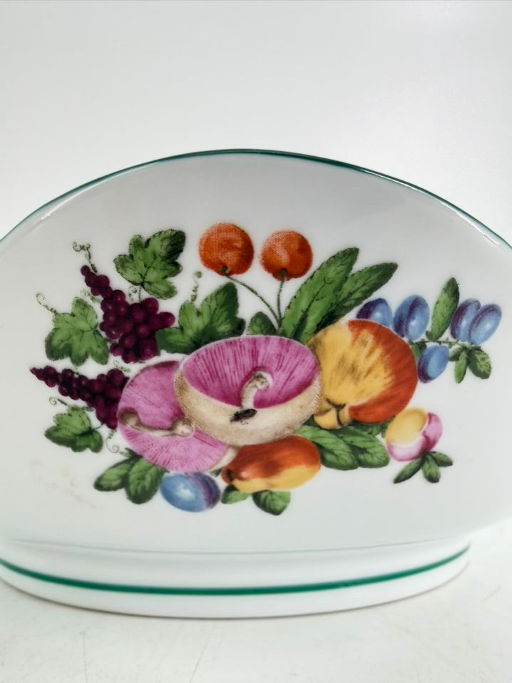 MOTTAHEDEH White & Multi Porcelain Williamsburg Duke Of Gloucester Bowl w/ Scalloped Edge