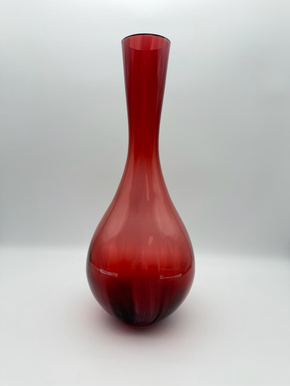 SIGNED Rose Glass Handblown Fusion Vase
