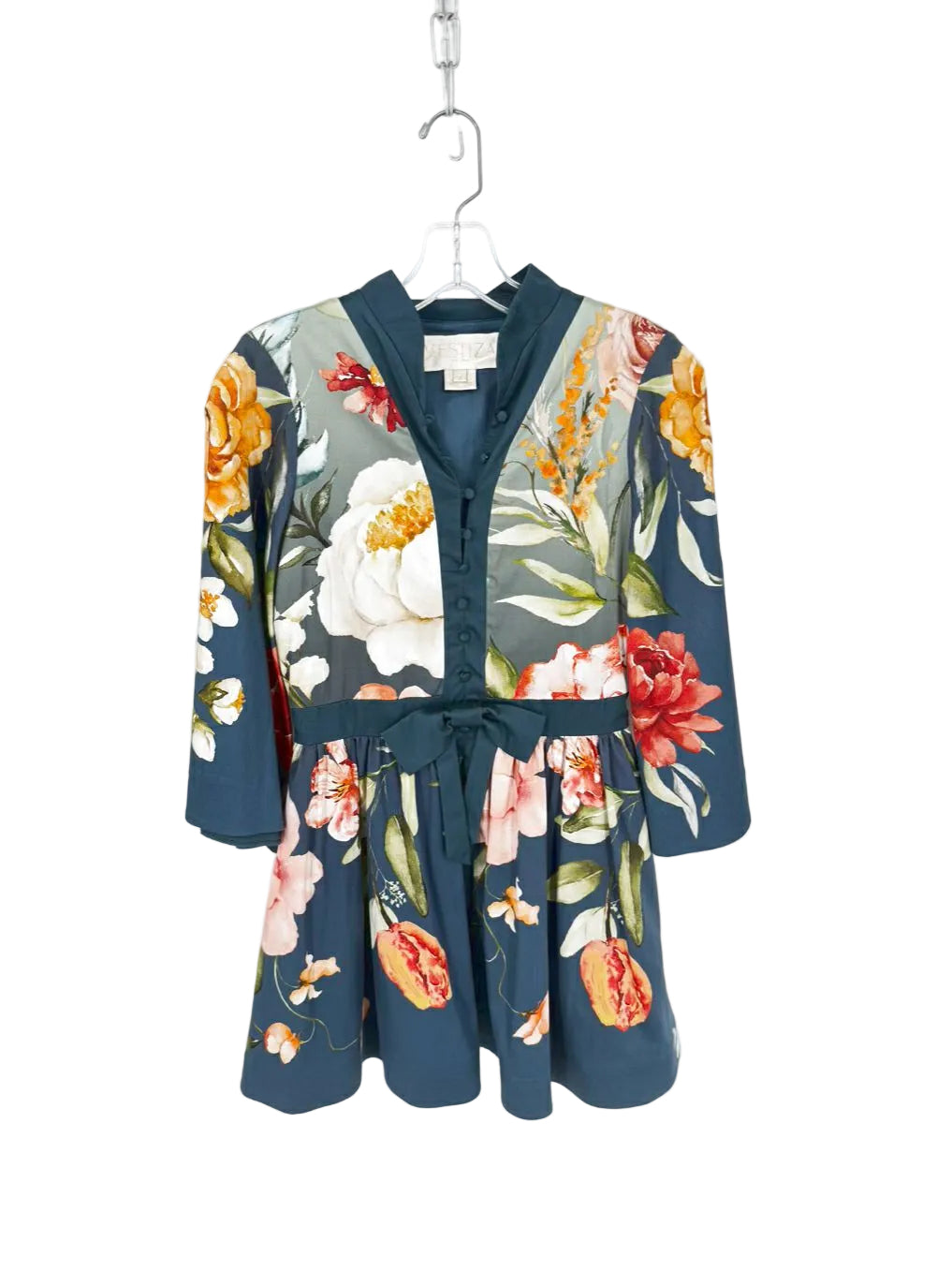 MESTIZA Wmn's Size 2 Ocean Floral Bow Dress