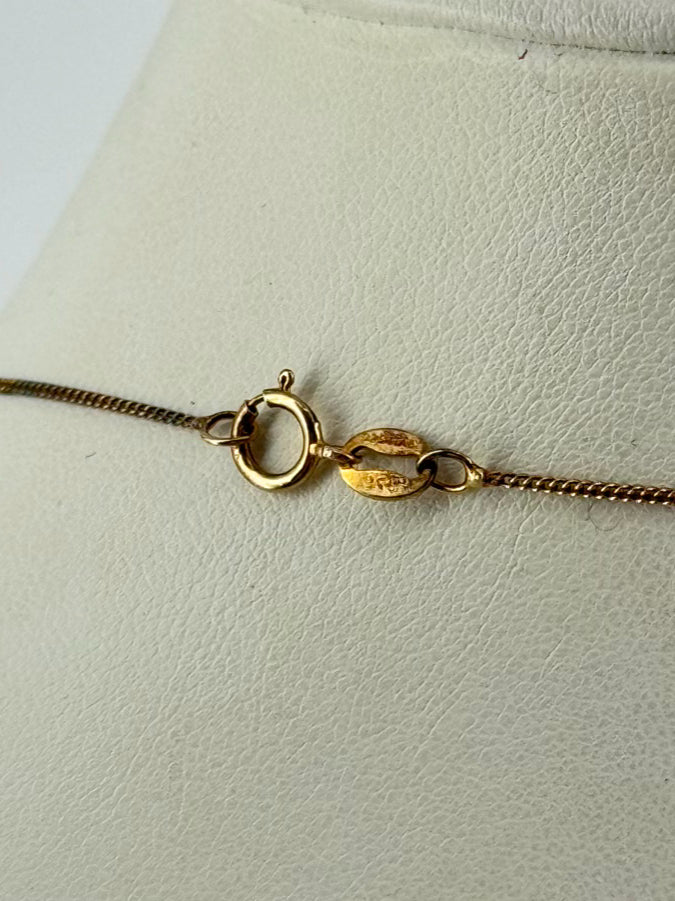 STERLING SILVER Gold Tone Koi Fish Locket Necklace