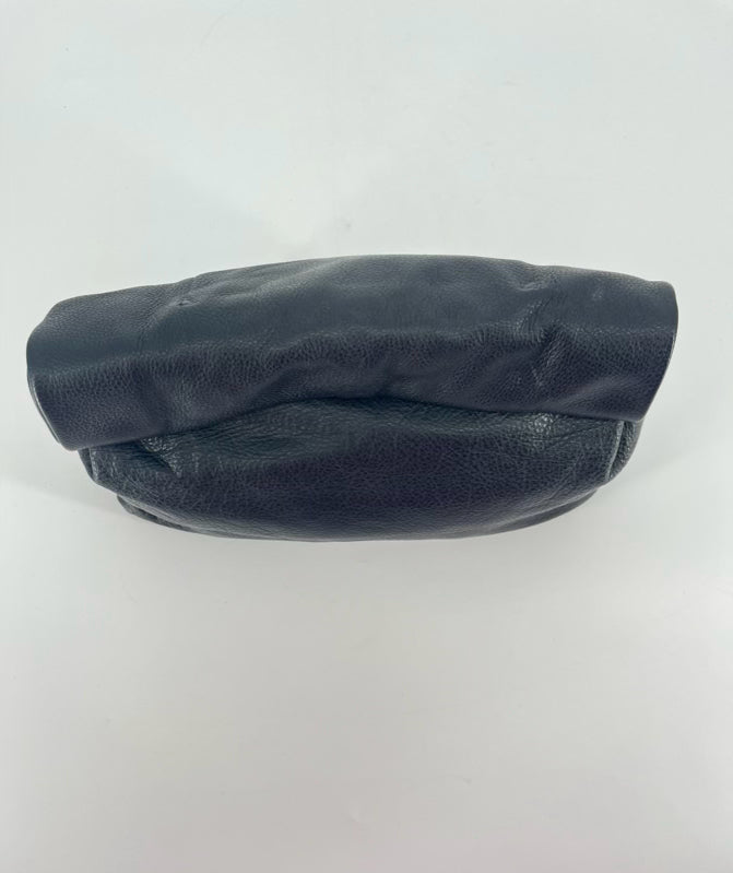 MARIE TURNOR Black Leather The Dinner Clutch