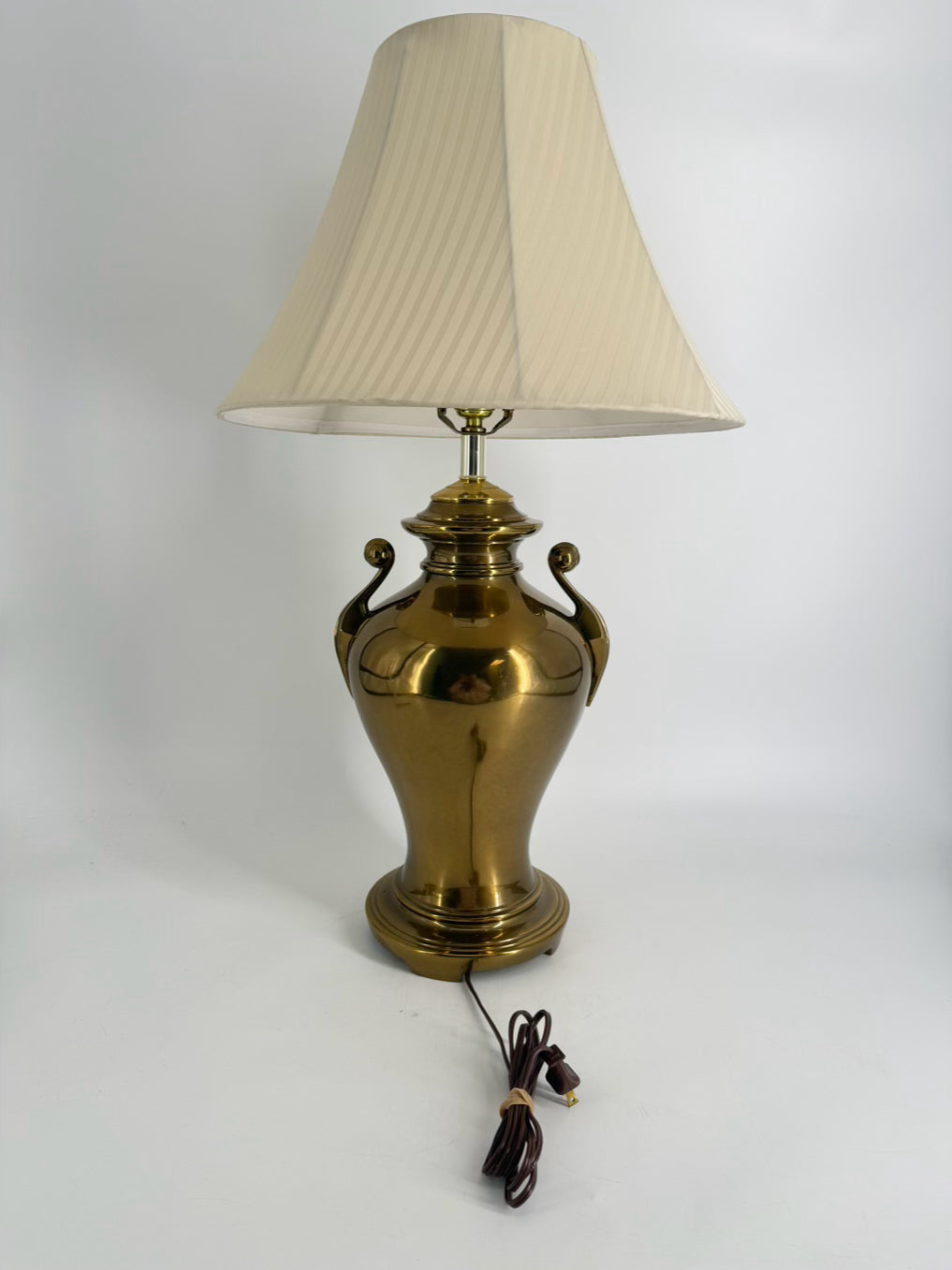 Brass Lamp w/ Cream Shade