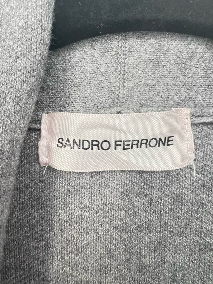 SANDRA FERRONE Size L/XL Gray Duster NWT