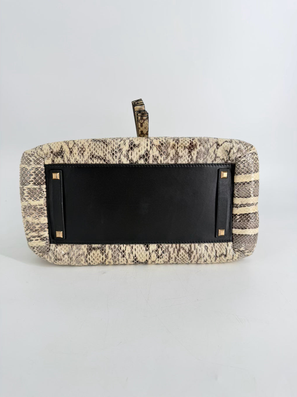 BRIAN ATWOOD Taupe Snakeskin Purse