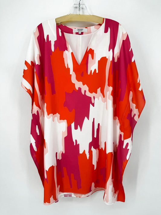 CROSBY BY MOLLIE BURCH Size L Pink & Orange Print Dress