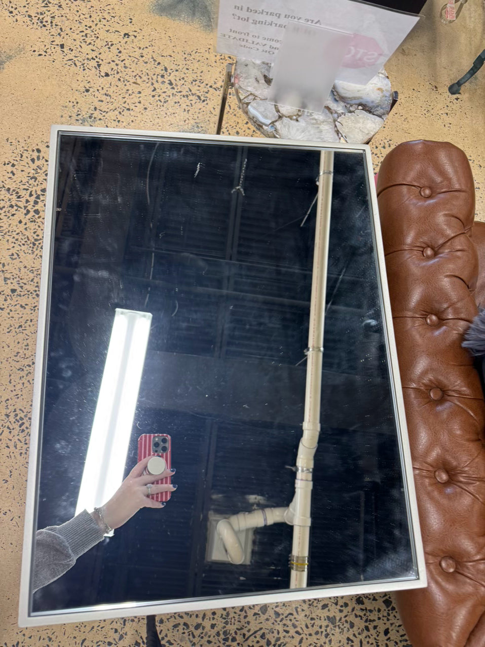 Mirrored 2-Drawer End Table