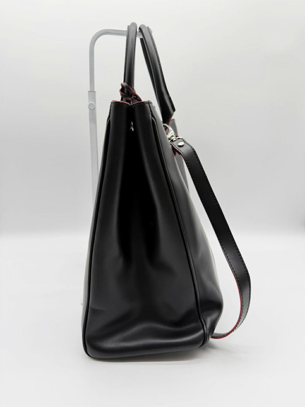 VARRIALE Black Leather Tote Bag