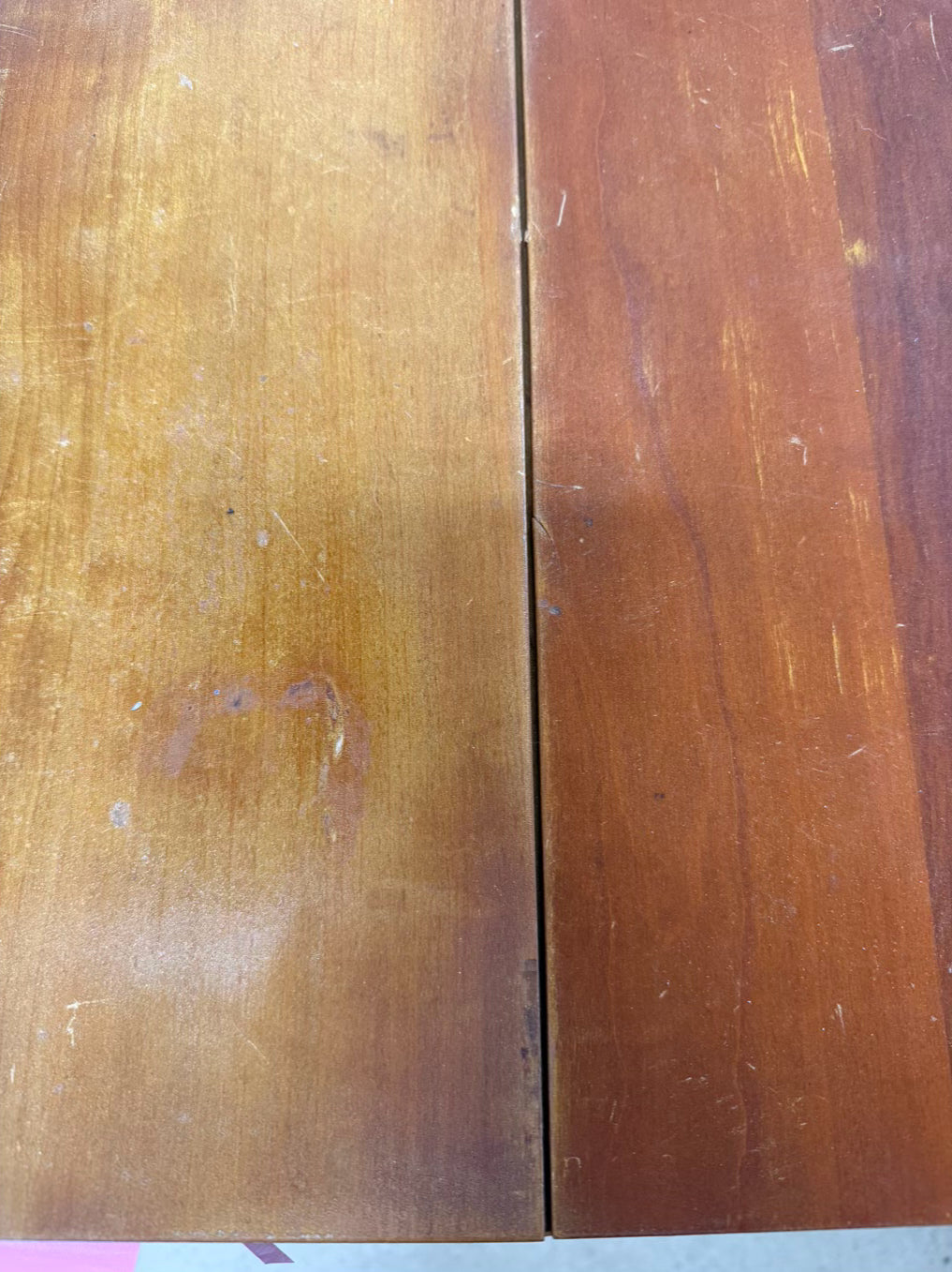 VINTAGE Light Wood Drop Leaf Table w/ 2 Drawers
