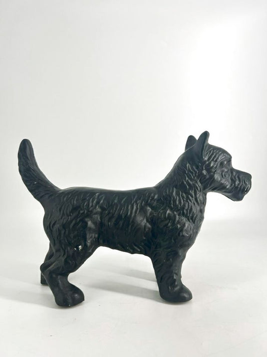 Black Cast Iron Scottie Dog Figure