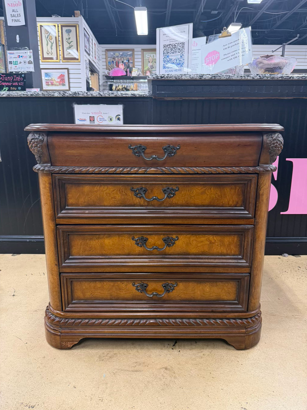 ASPEN HOME Medium Dark Wood 3 Drawer Chest