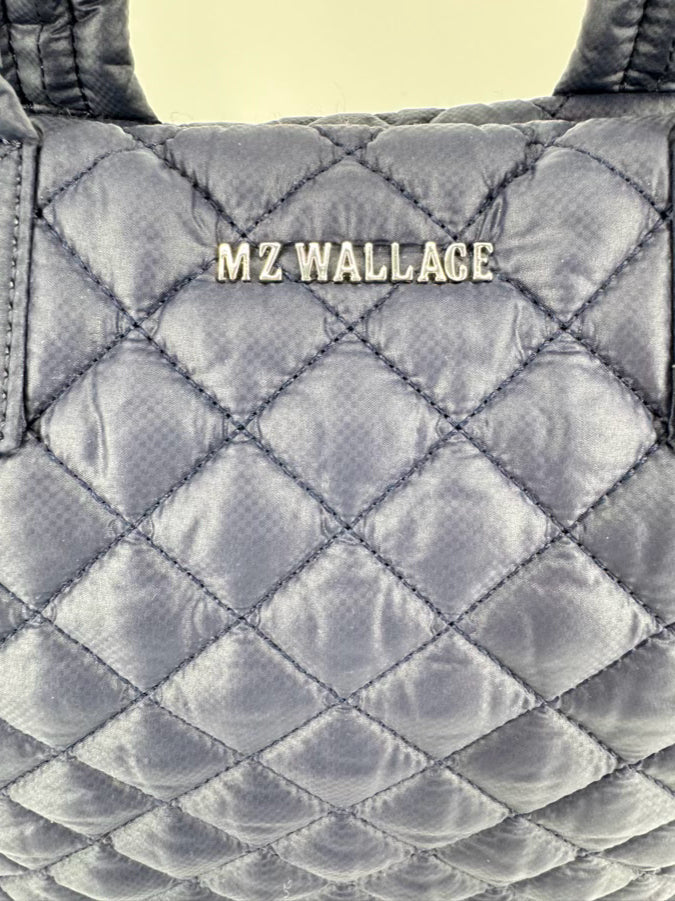 MZ WALLACE Navy Quilted Nylon Purse