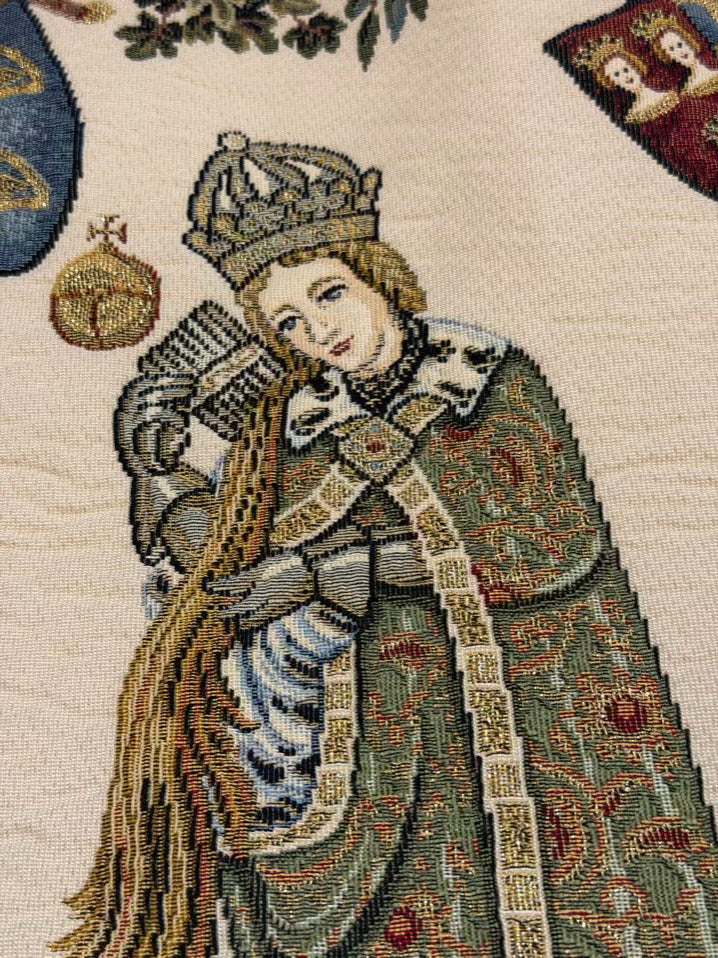 Cream The Nine Worthies Fabric Tapestry