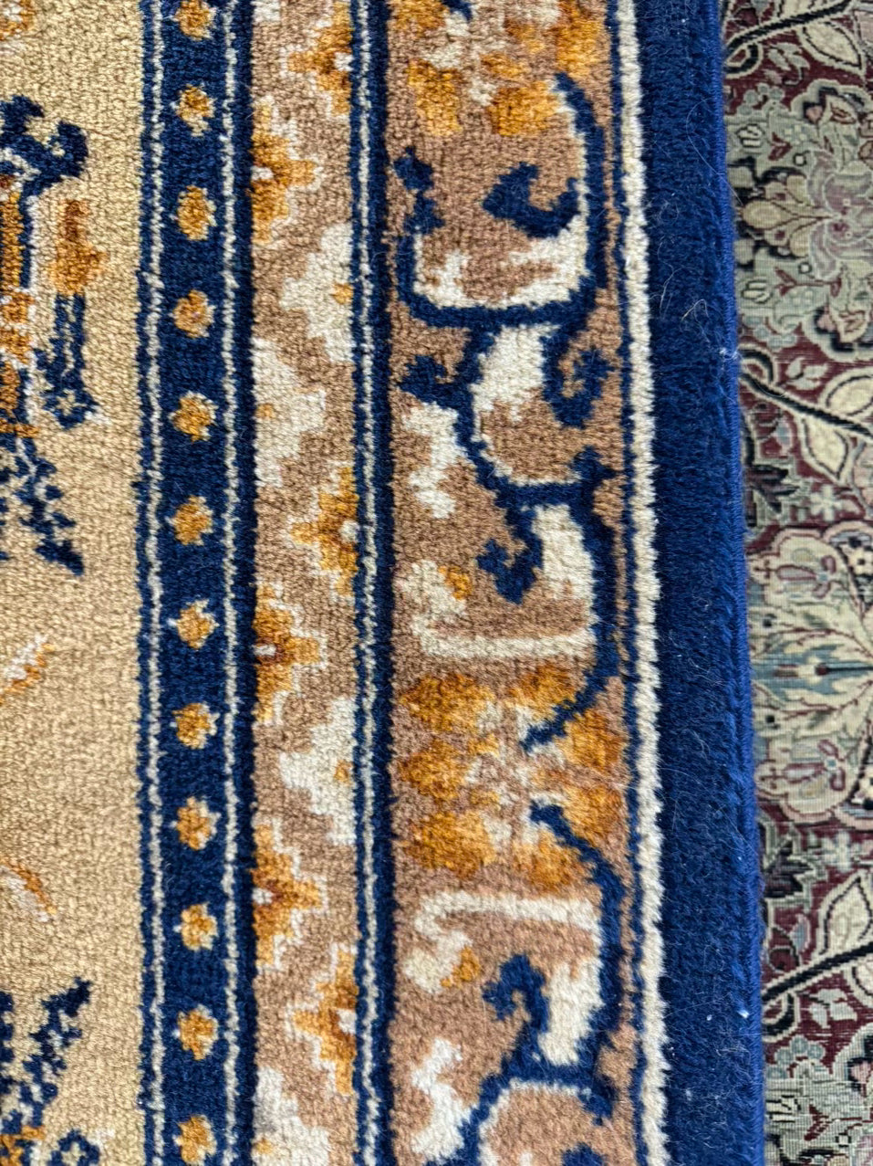 Gold Oriental Wool Area Rug