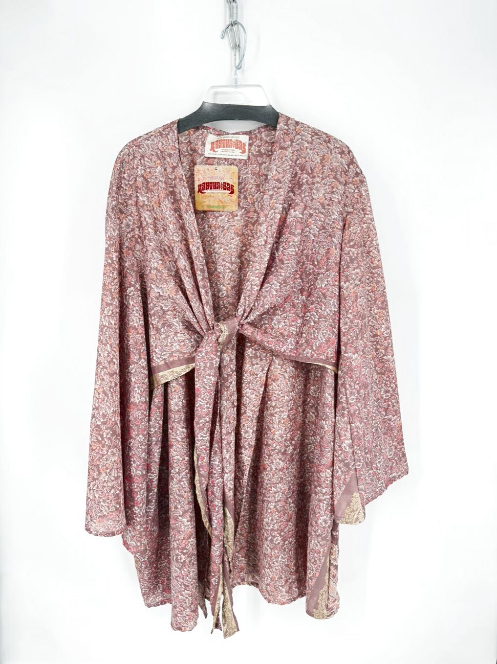 KANTHA BAE Size Wmn's Free Size Mauve Floral Kimono Top