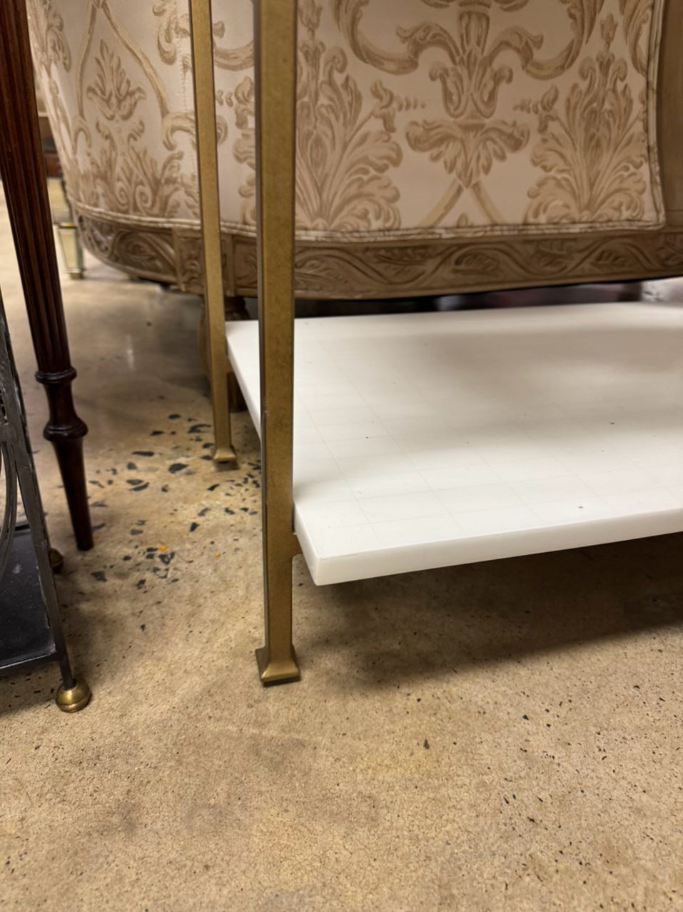 GABBY HOME White & Gold Handles Pair of End Tables