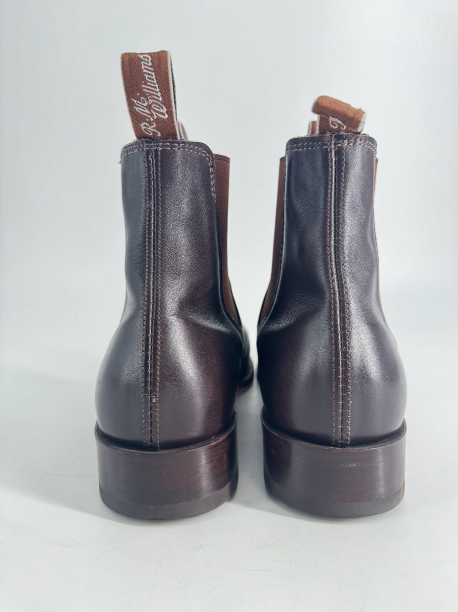 R.M. WILLIAMS Size 12 Chocolate Leather Chelsea Boots