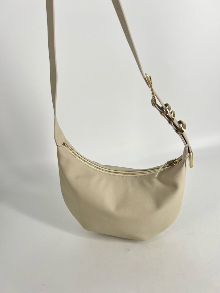 NATALIE BORTON Cream Faux Leather Crossbody Bag NWT