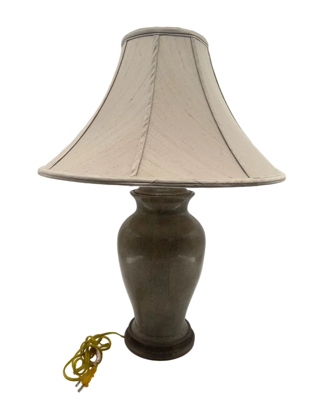ASIAN Green Porcelain Jar Lamp w/ Shade