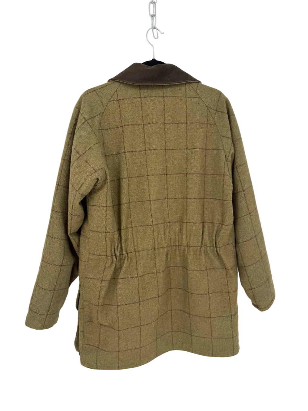 ALAN PAINE Men's Size M Green & Brown Wool Blend Tweed Waterproof Shooting Coat