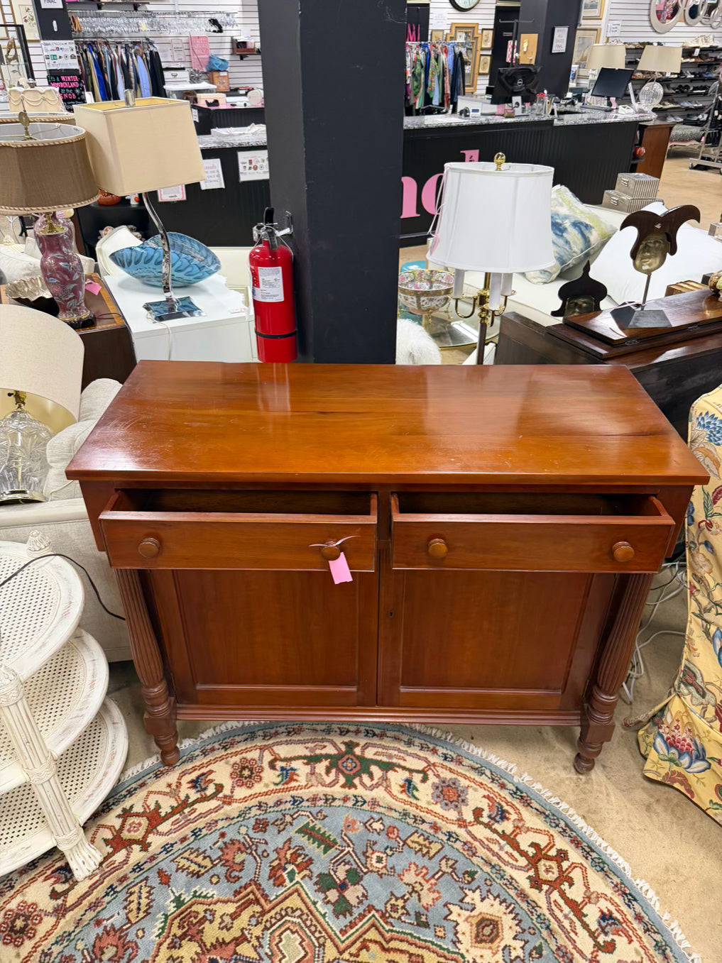 VINTAGE Buffet w/ 2 Drawers & Cabinet