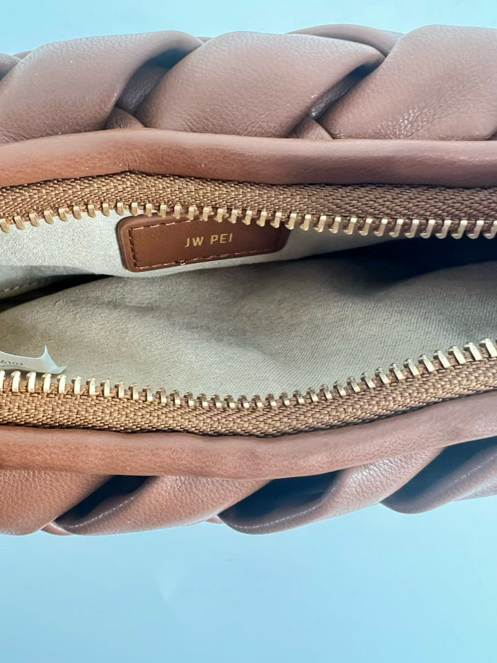 JW PEI Chestnut Woven Faux Leather Purse