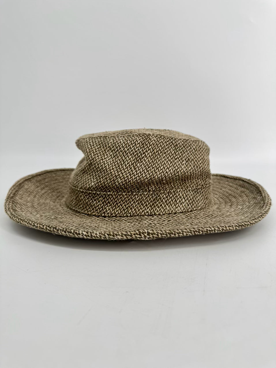 RALPH LAUREN PURPLE LABEL Tan & Brown Linen & Silk Unisex Dress Hat NWT