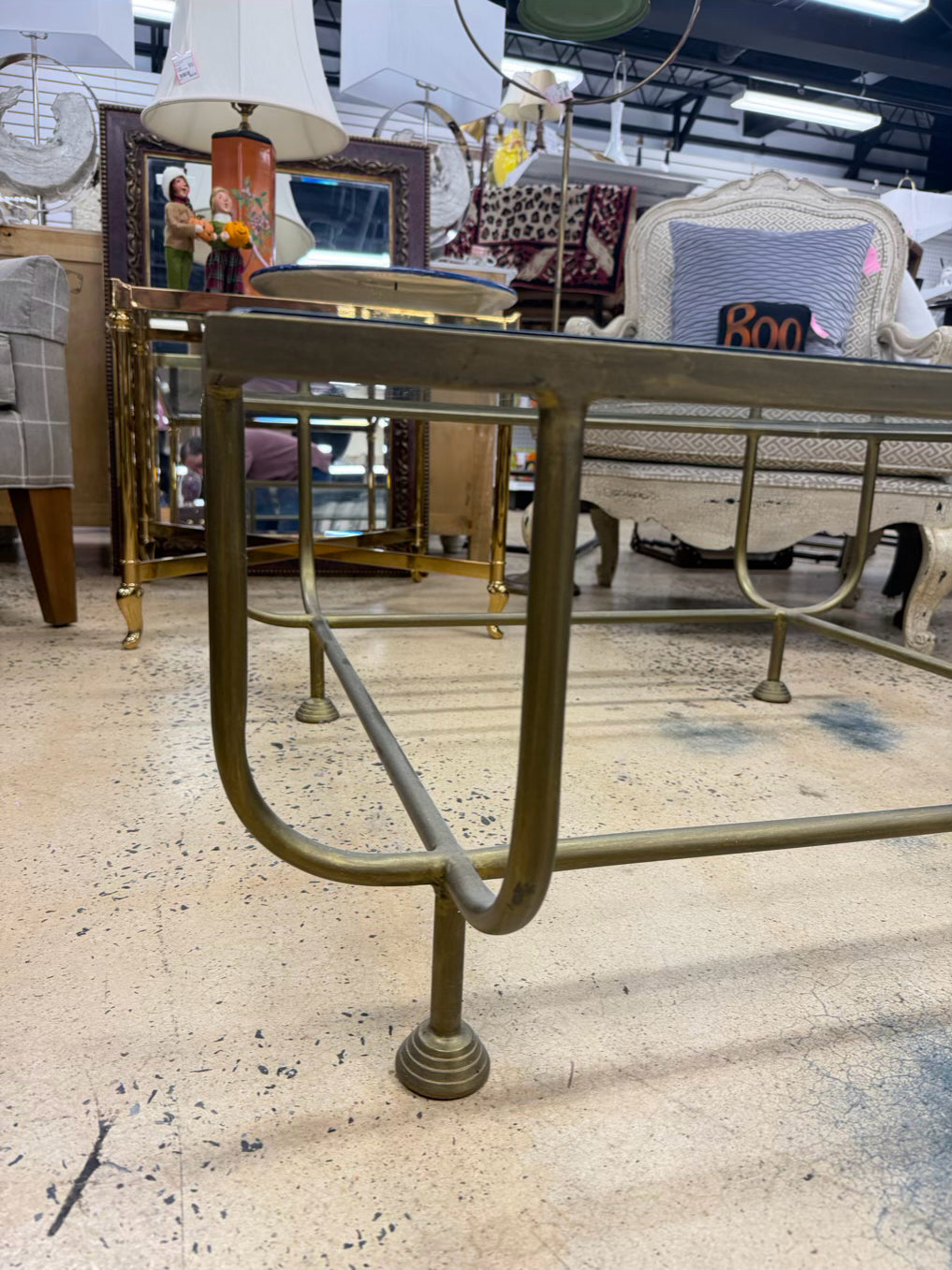 Brass & Glass Coffee Table
