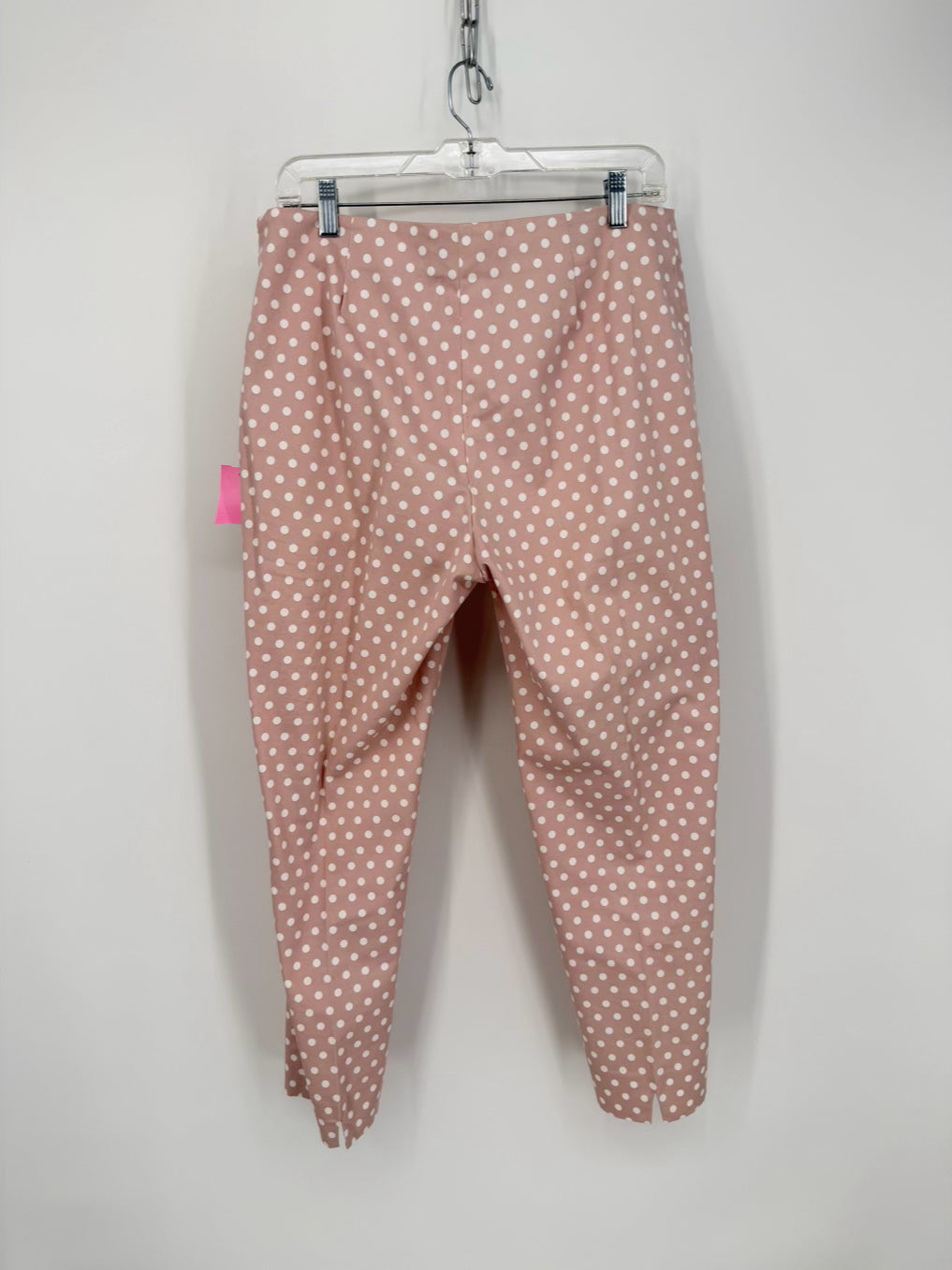 PESERICO Size 48 Blush Print Polka Dot Pants
