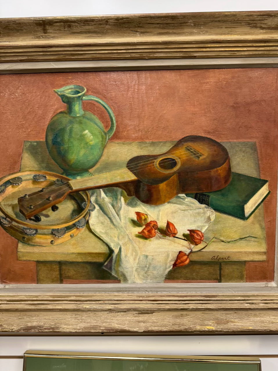 ALPERT Still Life Painting in Wood Frame