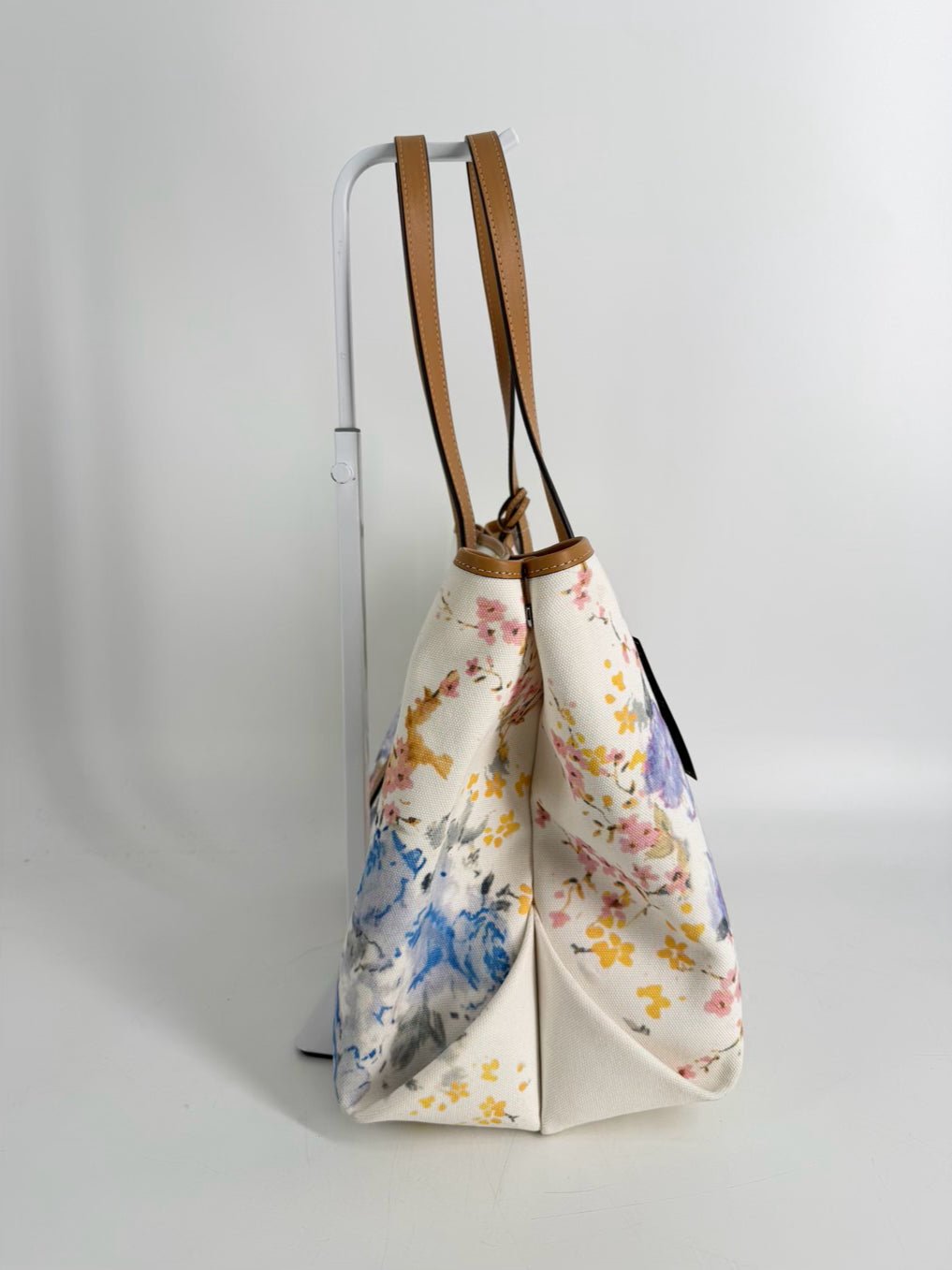 LAUREN RALPH LARUEN Emerie Canvas Watercolor Floral Tote Bag NWT