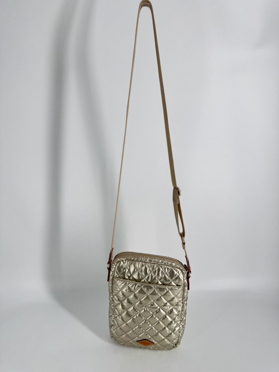 MZ WALLACE Metallic Nylon Quilted Crossbody Bag