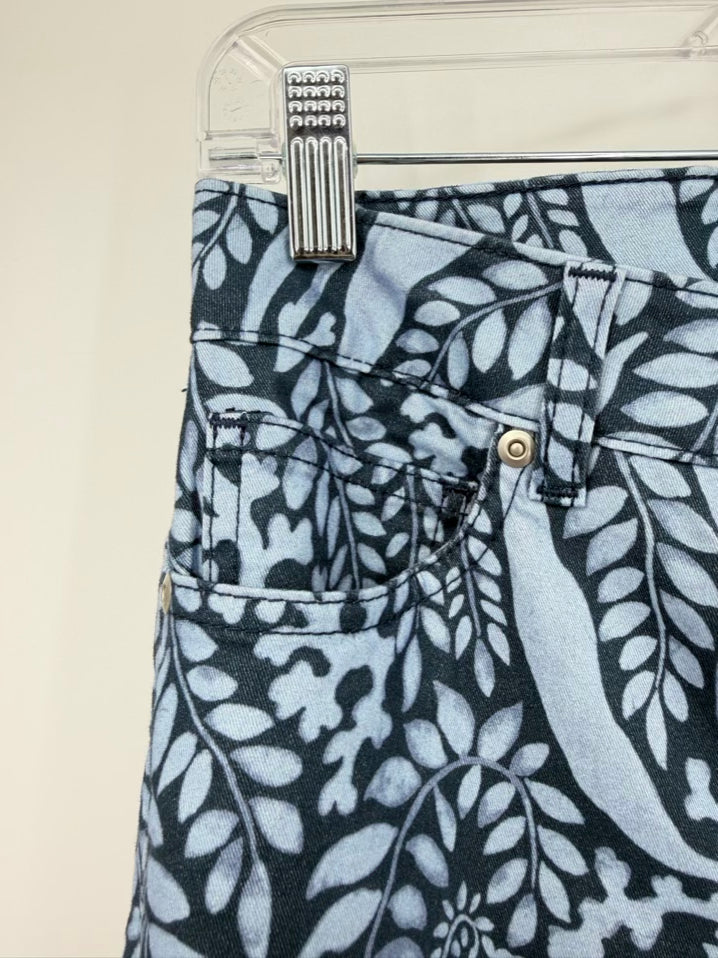 J MCLAUGHLIN Size 4 Navy & Blue Print Pants NWT