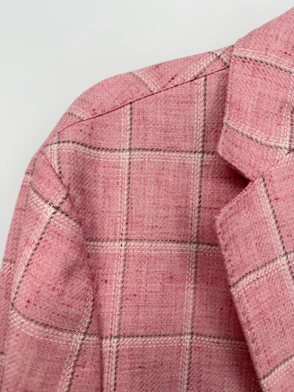 J MCLAUGHLIN Size 40 Pink Window Pane Blazer NWT