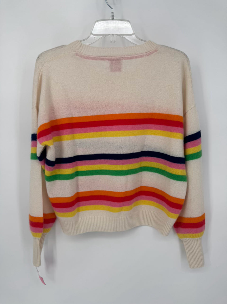 BRODIE Size M Rainbow Stripe Cashmere Sweater