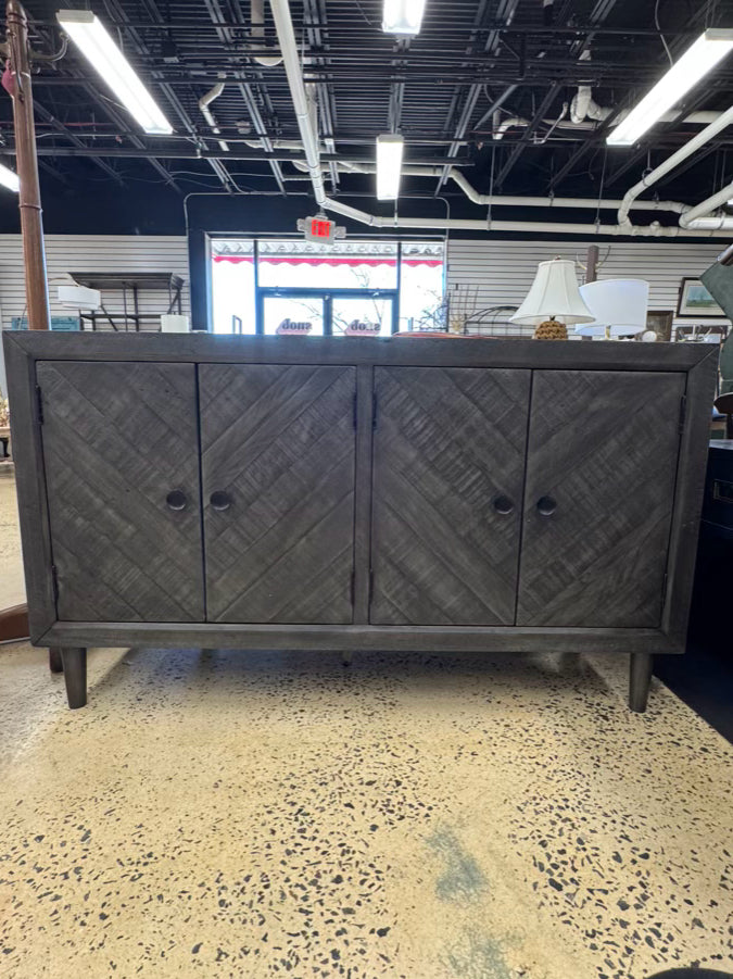 ASHLEY FURNITURE Dark Gray Wood Server