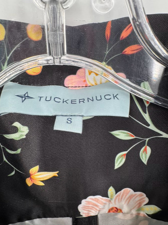 TUCKERNUCK Size S Black Floral Print Blouse